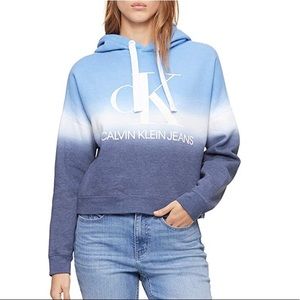 Calvin Klein Jeans Dip Dye Hoodie Tie Dye NWT